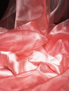 Pink silk. Stock Photos