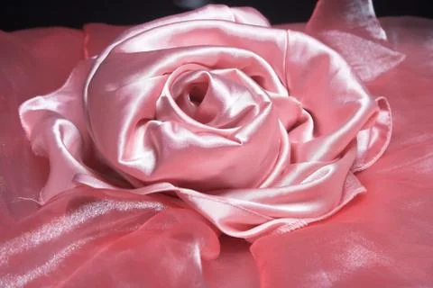 Pink silk. Foto stock