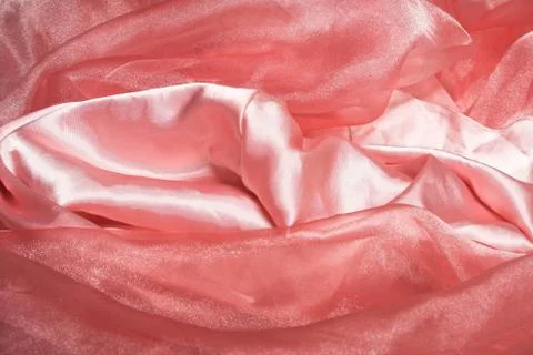 Pink silk. Stock Photos