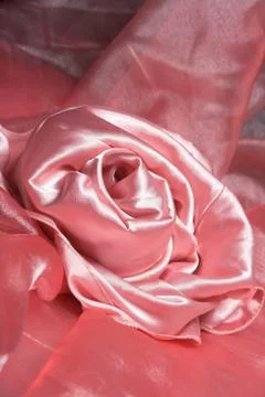 Pink silk. Stock Photos