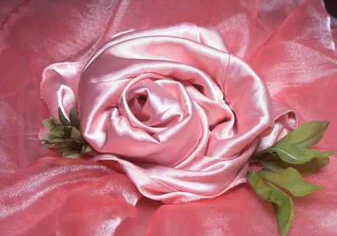 Pink silk. Foto stock