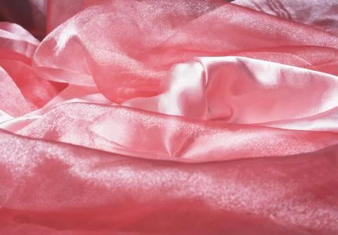 Pink silk. Stock Photos