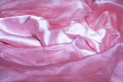 Pink silk. Stock Photos