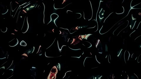 Pink, silver and black colored iridescent metallic wavy reflection surface Stock Footage 127219455