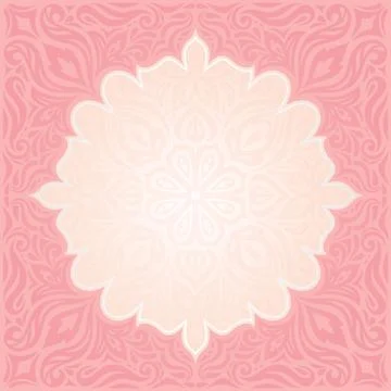 Pink &amp; silver design with copy space Stock Illustration