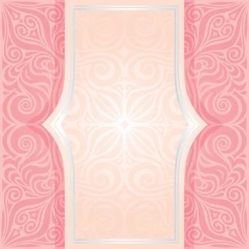 Pink &amp; silver design with copy space Stock Illustration