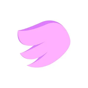 Pink simple wing icon, isometric 3d style Stock Illustration