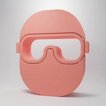 Pink Ski goggles icon isolated on pink background. Extreme sport. Sport equ.. Stock Illustration