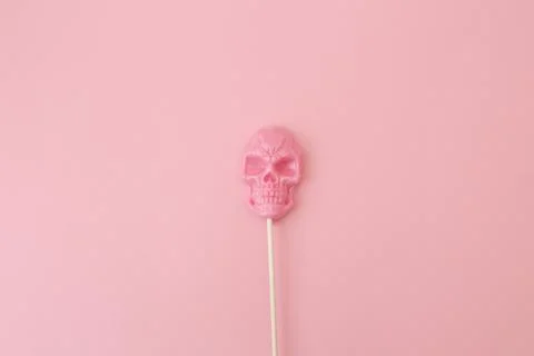 Pink skull Stock Photos