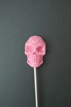 Pink skull Stock Photos