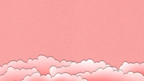 Pink sky background with clouds. Stock Illustration