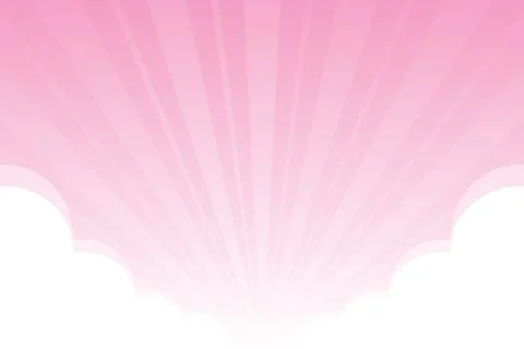 Pink sky with fluffy clouds white background, pink sky background with clouds Illustrazione stock