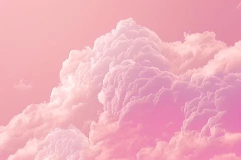 Pink sky soft with cloud for background Stock Illustration