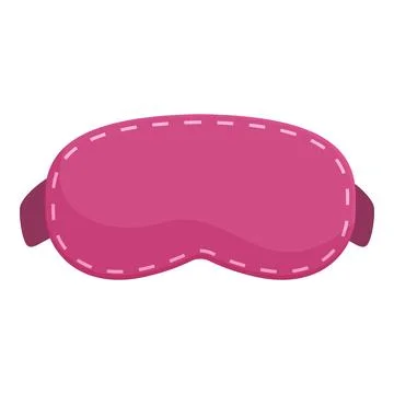 Pink sleeping mask, designed to block out light and promote restful sleep Stock Illustration