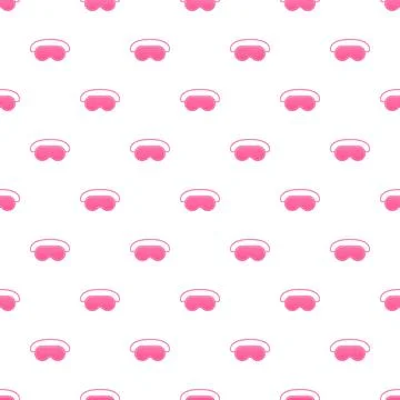 Pink sleeping masks pattern for relaxation and travel Stock Illustration