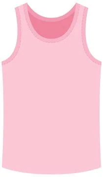 Pink Sleeveless Tank Top Vector Illustration for Apparel Mockup Stock-Illustration
