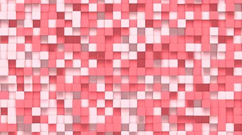 Pink small box cube random geometric background. Abstract square pixel mosaic イラスト素材