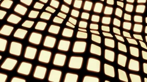 Pink small squares in 3d. Design.A black background with circled squares that Stock Illustration