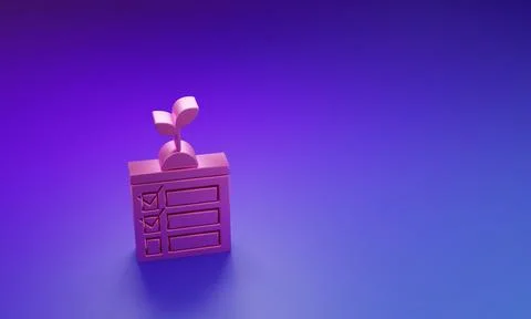 Pink Smart farming technology - timer farm automation system in app icon is.. 스톡 일러스트