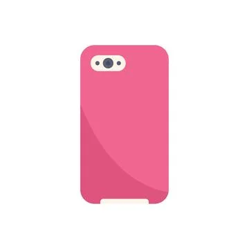 Pink smartphone case protecting mobile phone backside イラスト素材