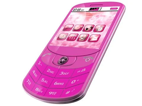 Pink smartphone Stock Illustration