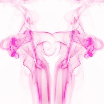 Pink smoke abstract double reflection. Stock Photos