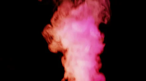 Pink smoke on black background Video stock 33863309