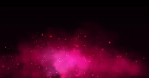 Pink smoke cloud with sparkle particles Stock Illustration