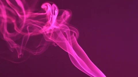 Pink smoke on a dark background. Bright fog turns left and up Stock Footage 125317678