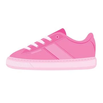 Pink sneakers vector Stock Illustration