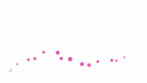 Pink snow wave white Stock Footage 208685374