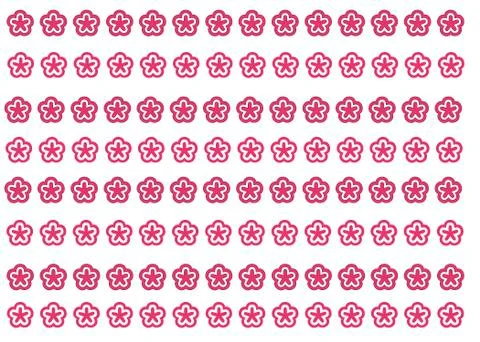 Pink snowflakes on a white Stock Illustration