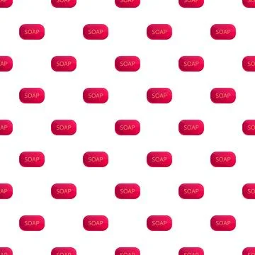 Pink soap bars repeating pattern background minimal design 库存插图