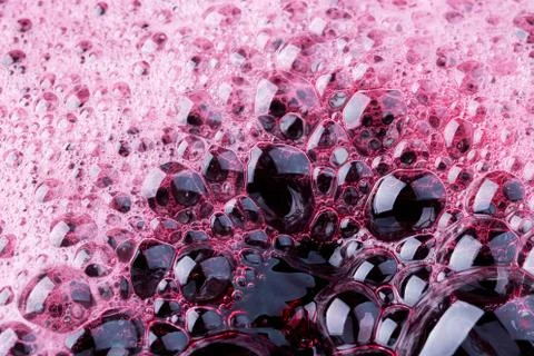 Pink soap bubbles background 库存照片