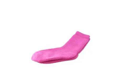 Pink sock on isolated Foto stock
