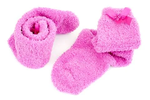 Pink socks Stock Photos