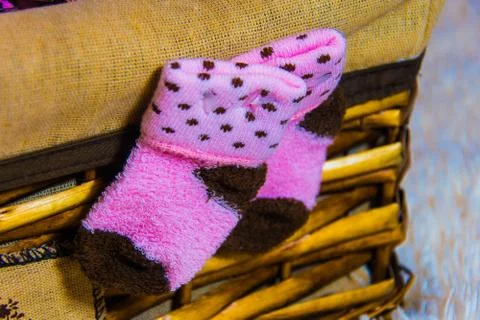 Pink socks Stock Photos