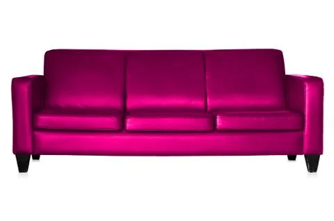 Pink sofa isolated Stock Photos