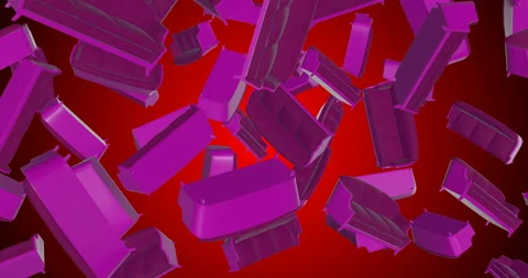 Pink Sofas falling slow motion Video stock 236855435