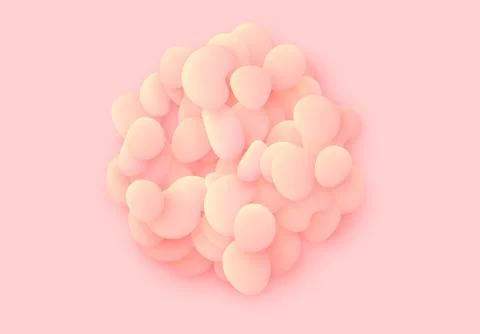 Pink soft Round sphere isolated background. Design elements of liquid rounded Stockillustratie