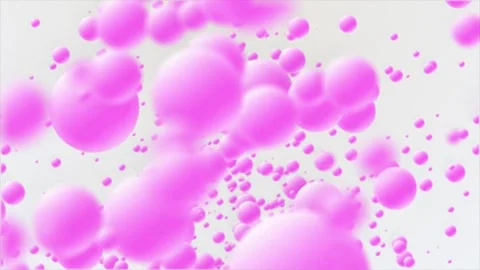 Pink Soft Spheres Floating in White Space Stock Footage 325194555