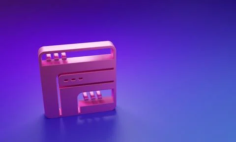 Pink Software, web developer programming code icon isolated on purple-blue .. Illustrazione stock