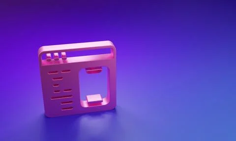 Pink Software, web developer programming code icon isolated on purple-blue .. Stock Illustration