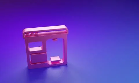 Pink Software, web developer programming code icon isolated on purple-blue .. Stock Photos