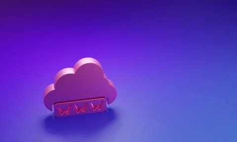 Pink Software, web development, programming concept icon isolated on purple.. Stock Photos