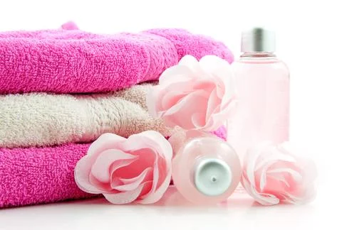 Pink spa accessory Stock Photos