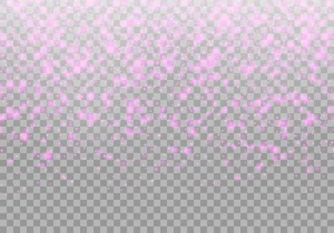 Pink sparkles on a transparent background Stock Illustration