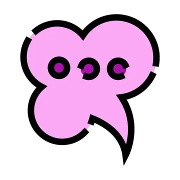 Pink speech bubble icon typing communication concept Stock Illustration