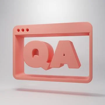 Pink Speech bubbles with Question and Answer icon isolated on pink backgrou.. Stock Illustration