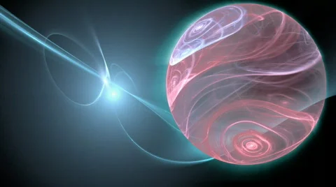 Pink sphere on blue d2995 Stock Footage 572348